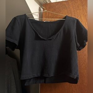Classic Black Women's Crop Top
